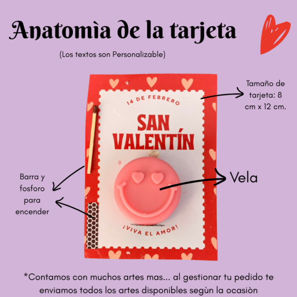 Souvenir tarjeta | Carita Enamorada