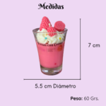 Vela postre Vaso mini | Fresas con crema