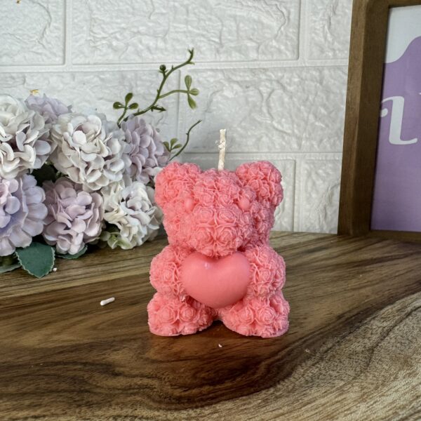 Vela | Osito Floral con Corazón