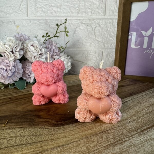 Vela | Osito Floral con Corazón