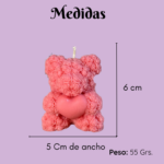 Vela | Osito Floral con Corazón